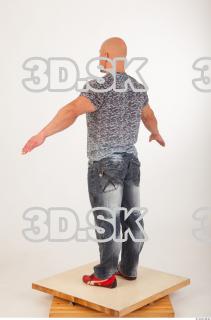 Whole body modeling reference blue jeans gray tshirt 0012
